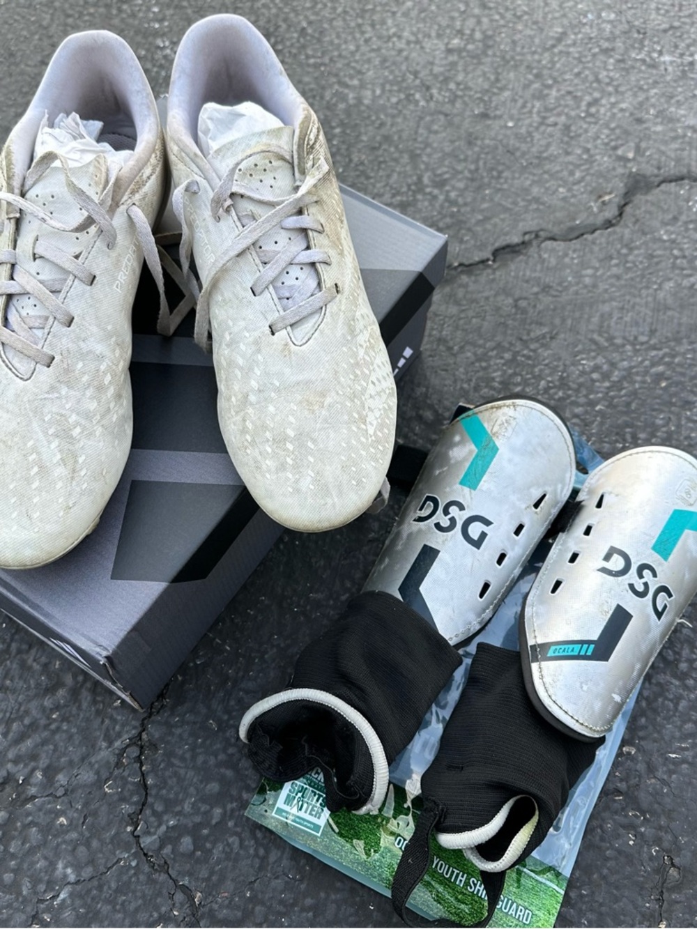 adidas White Athletic Soccer Cleats
